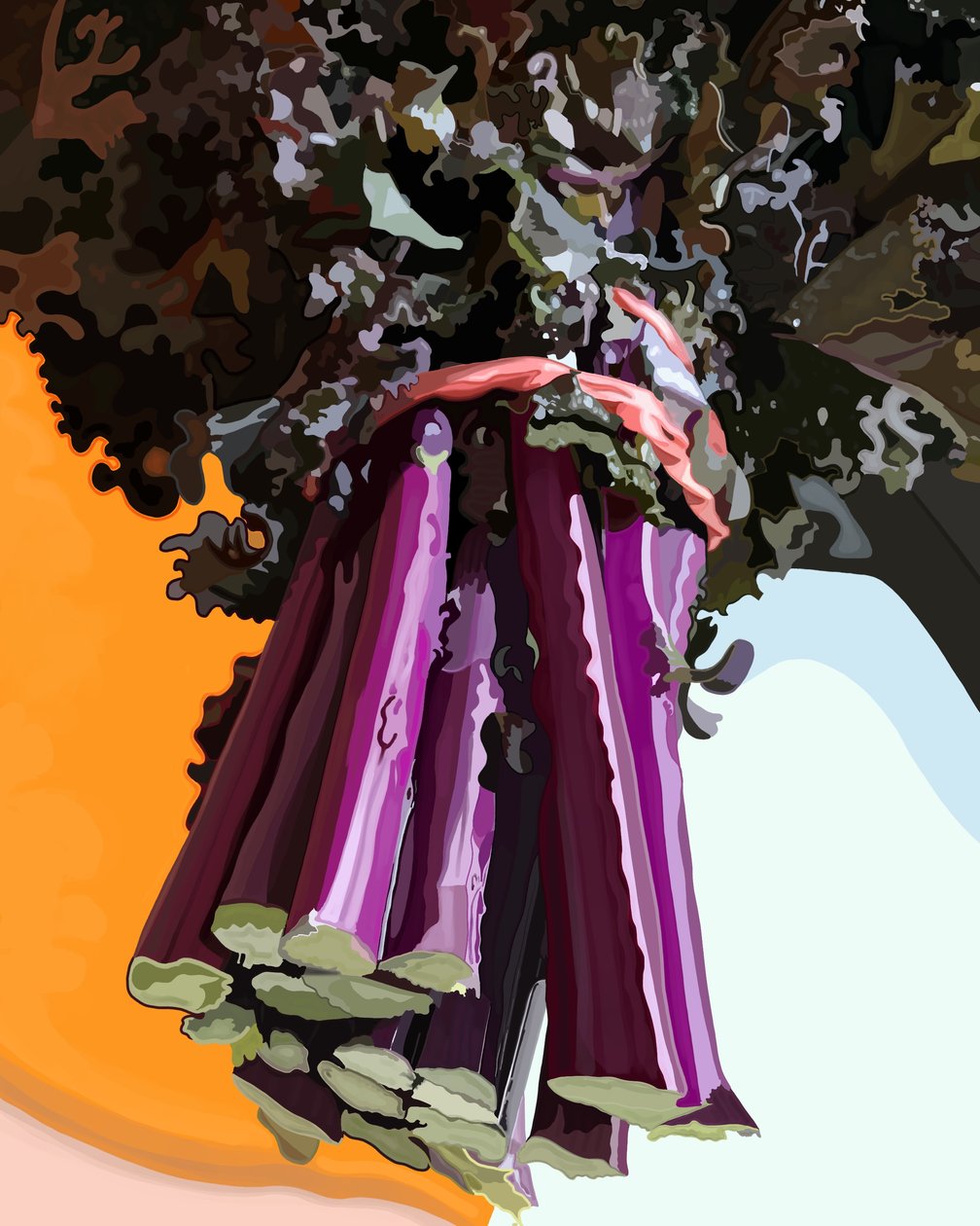 Purple Kale, Brooklyn (art numérique) - Evan Sklar