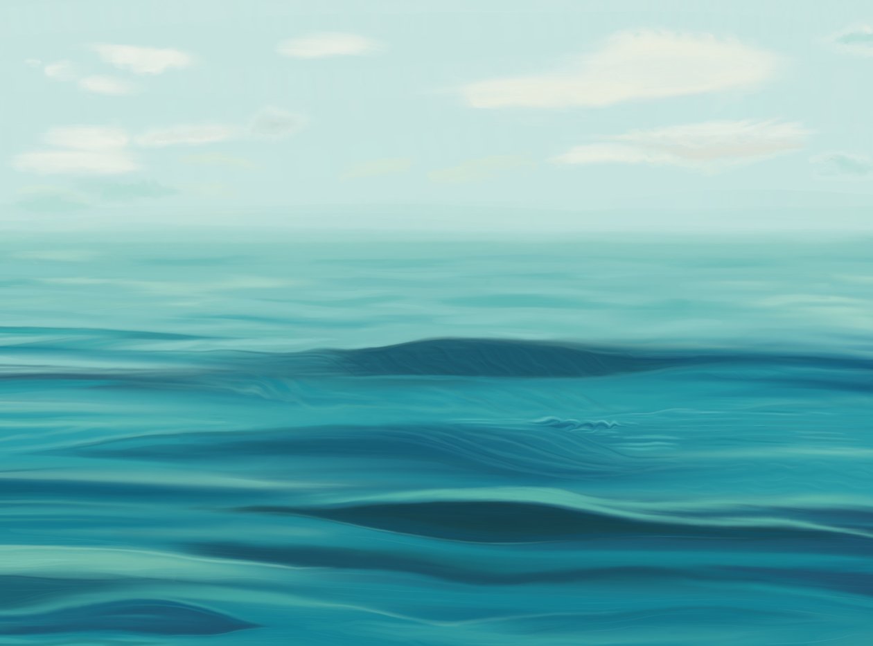 Mer, ciel et brume. (art numérique) - Evan Sklar
