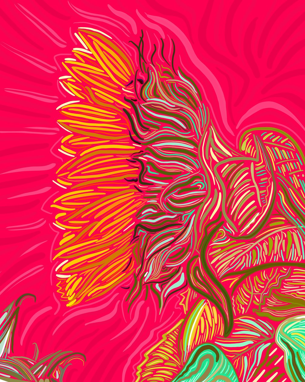 Tournesol unique, c.2020-24 (art numérique) - Evan Sklar