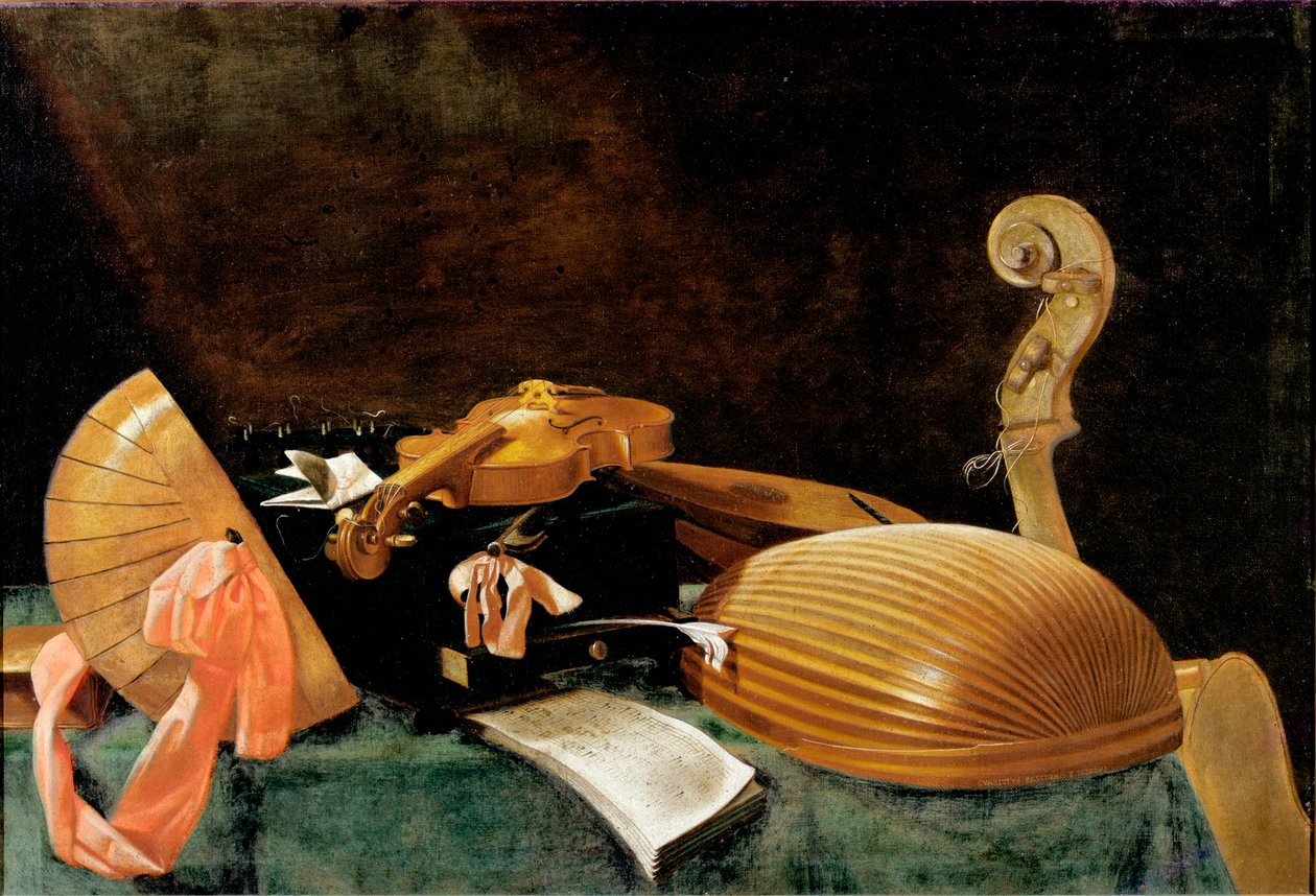 Nature morte avec instruments de musique | Estampe d'art