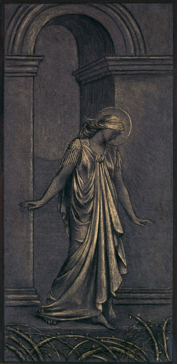 Étude finie pour Le Chemin épineux, vers 1897 - Evelyn De Morgan