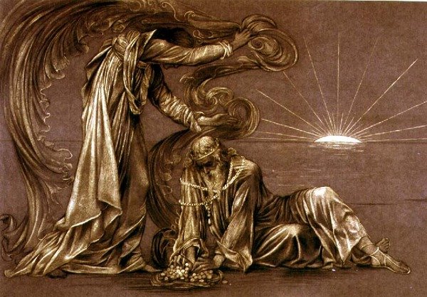 Étude finie pour Earthbound, c.1897 - Evelyn De Morgan