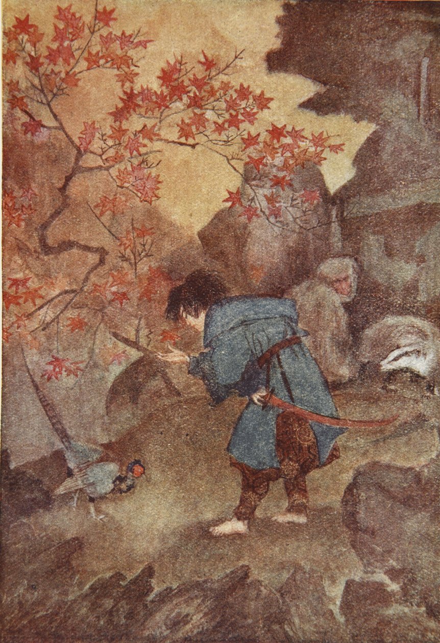 Momotaro et le faisan, illustration de 