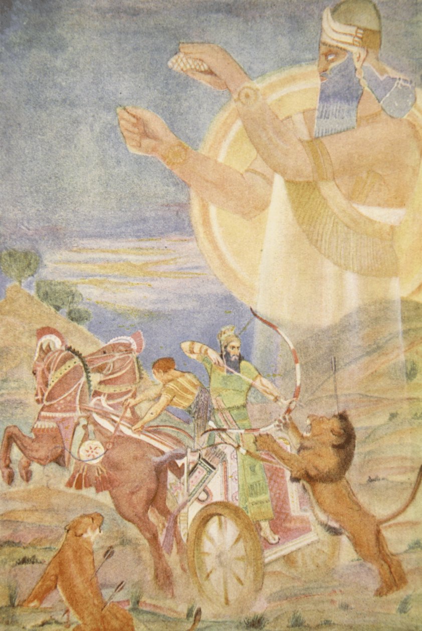 Tiglath-Pileser I dirigé par Ninib, illustration de 