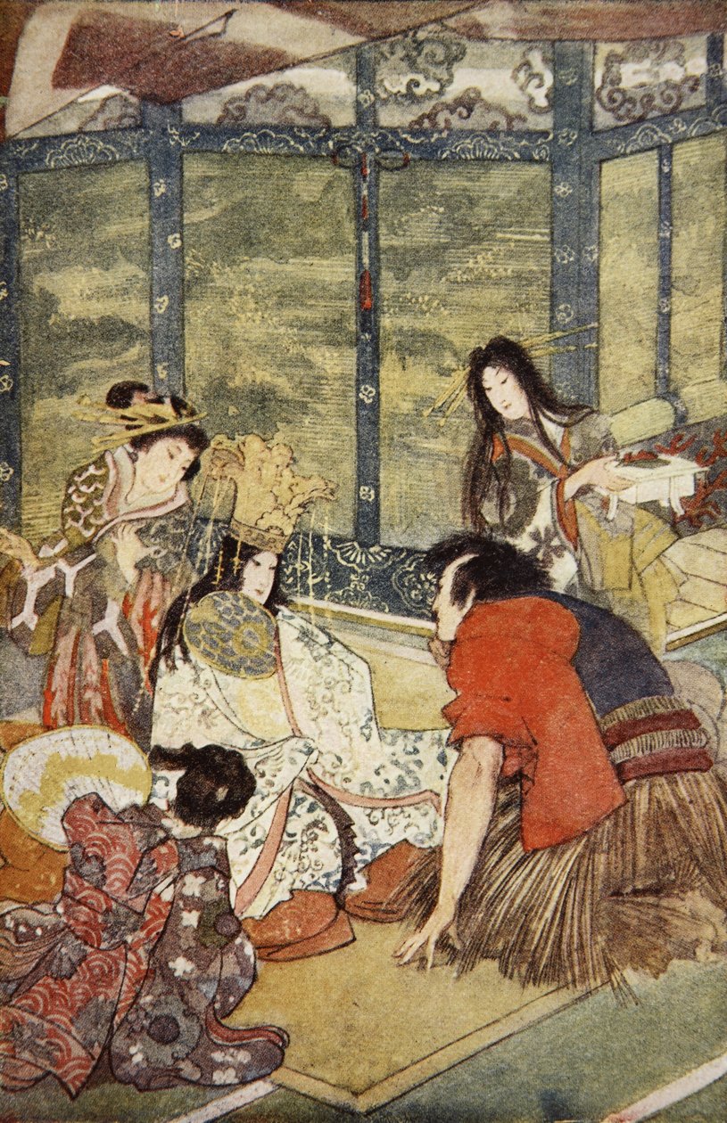 Urashima et la fille du Roi de la mer, illustration de 