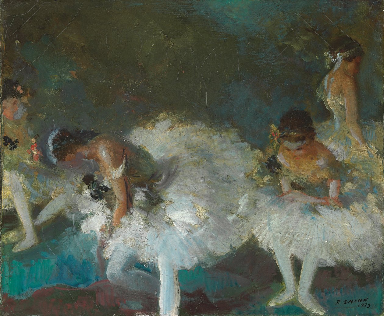 Danseurs en coulisses - Everett Shinn
