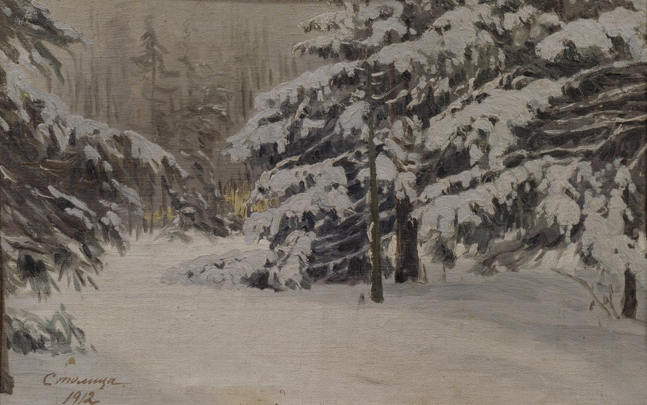 Hiver sur les îles de Saint-Pétersbourg, 1912 - Evgeni Ivanovich Stolitsa