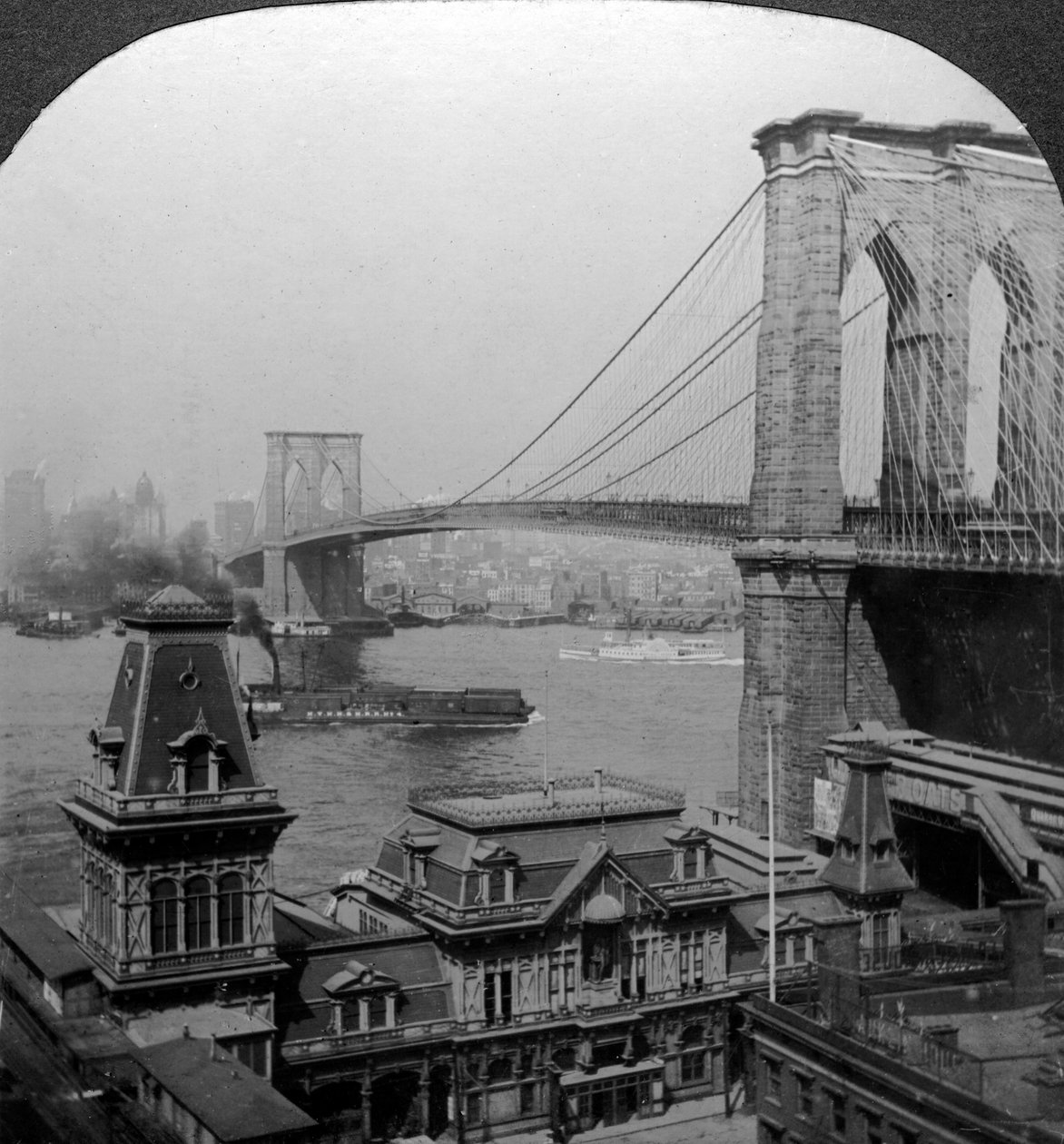 Pont de Brooklyn, New York, USA - Excelsior Stereoscopic Tours