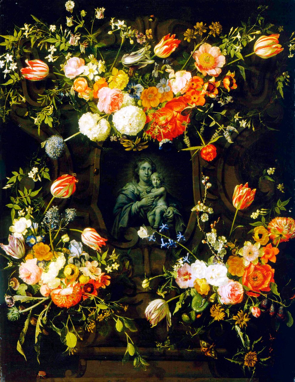 Madonna entourée de fleurs, 1662 - Eykens or Ijkens Ykens