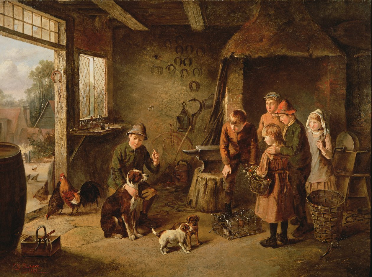 Une Journée à la Forge, 1887 - F.G. Pasmore