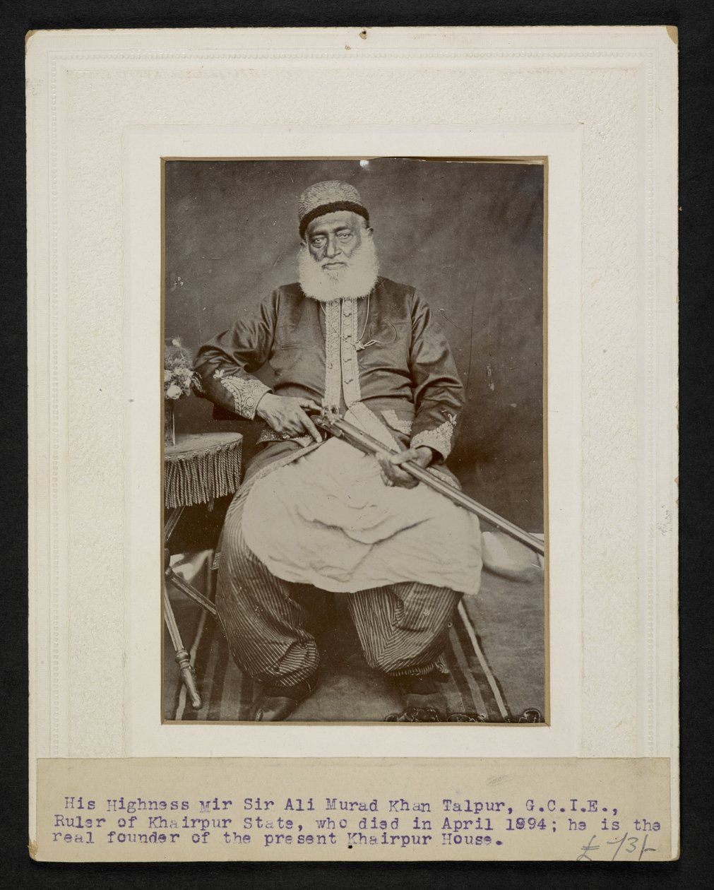 Sir Mir Ali Murad Khan Taipur III, souverain de l