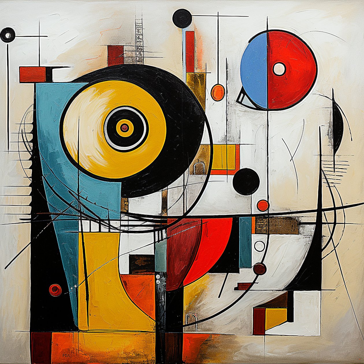 Motifs Néodadaïstes Abstraits, Style Dadaïsme, Impression Murale - F. Abderrahim