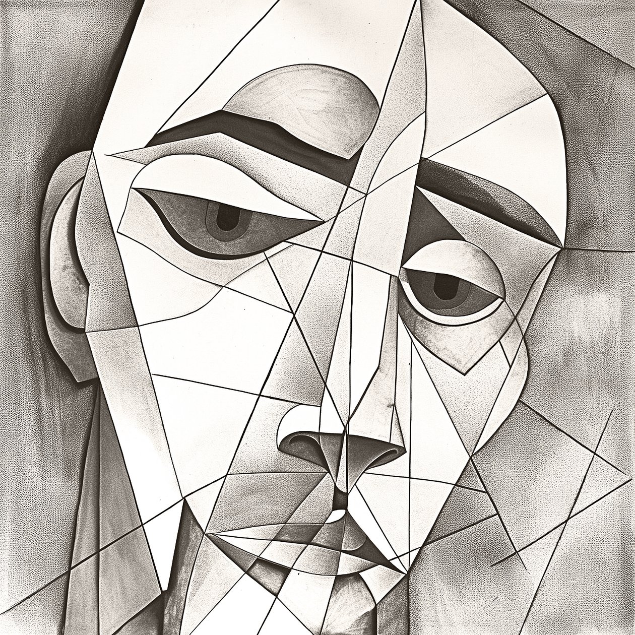 Dessin au crayon primitif abstrait d