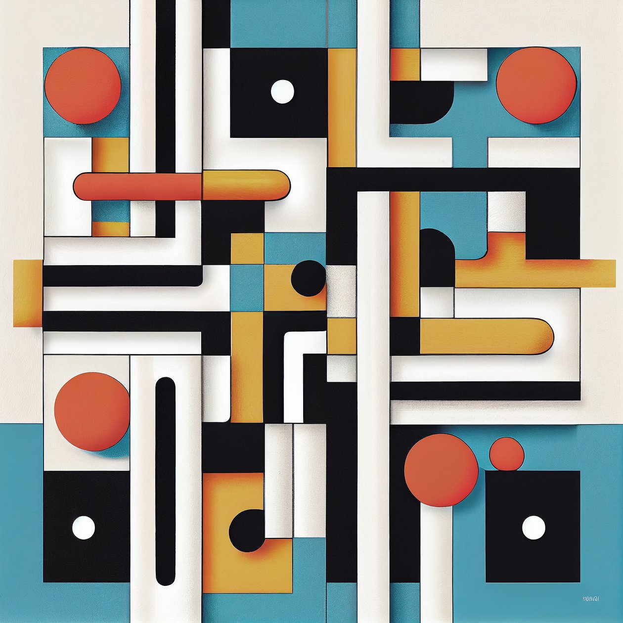 Décor mural minimaliste et postmoderne - F. Abderrahim