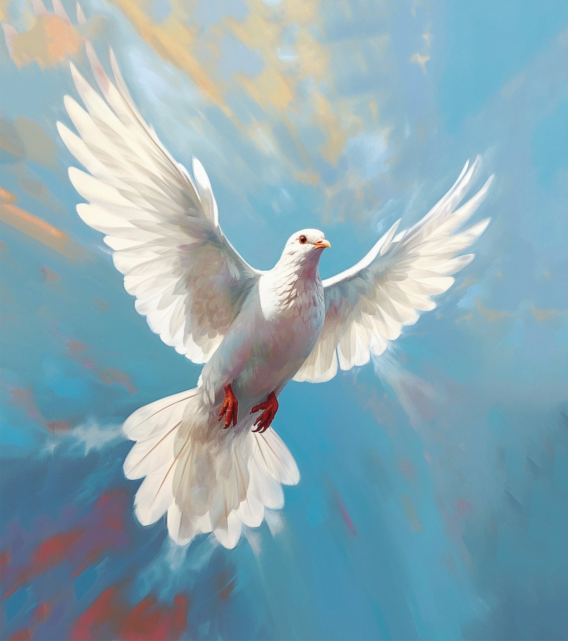 Colombe en vol, symbole de paix - F. Abderrahim
