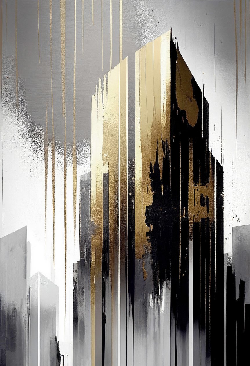 Bâtiment architectural minimaliste abstrait - F. Abderrahim