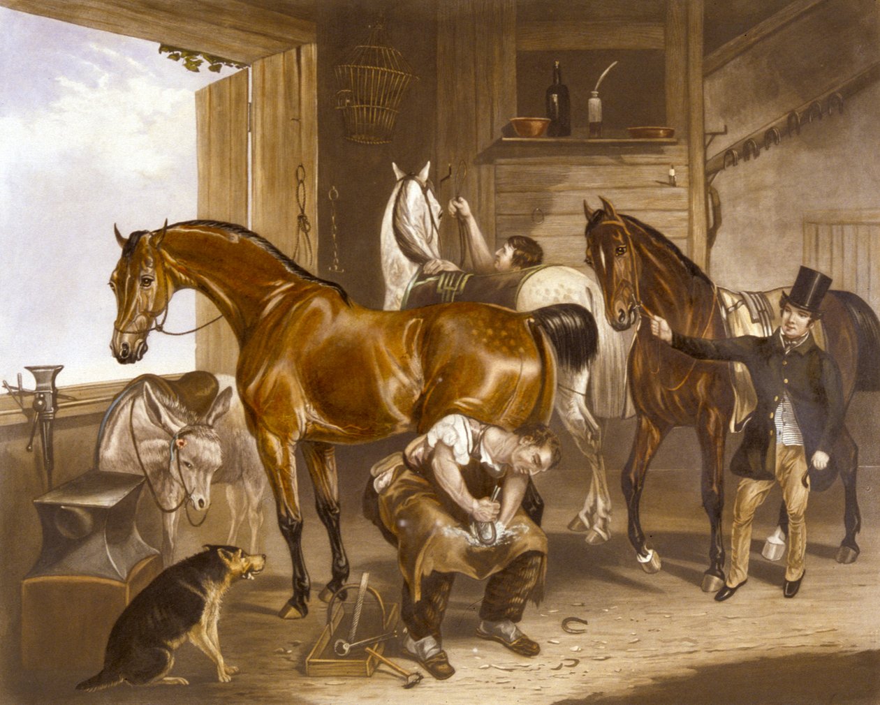 Le vétérinaire, gravé par J.R. Mackrell - F. C. (after) Turner