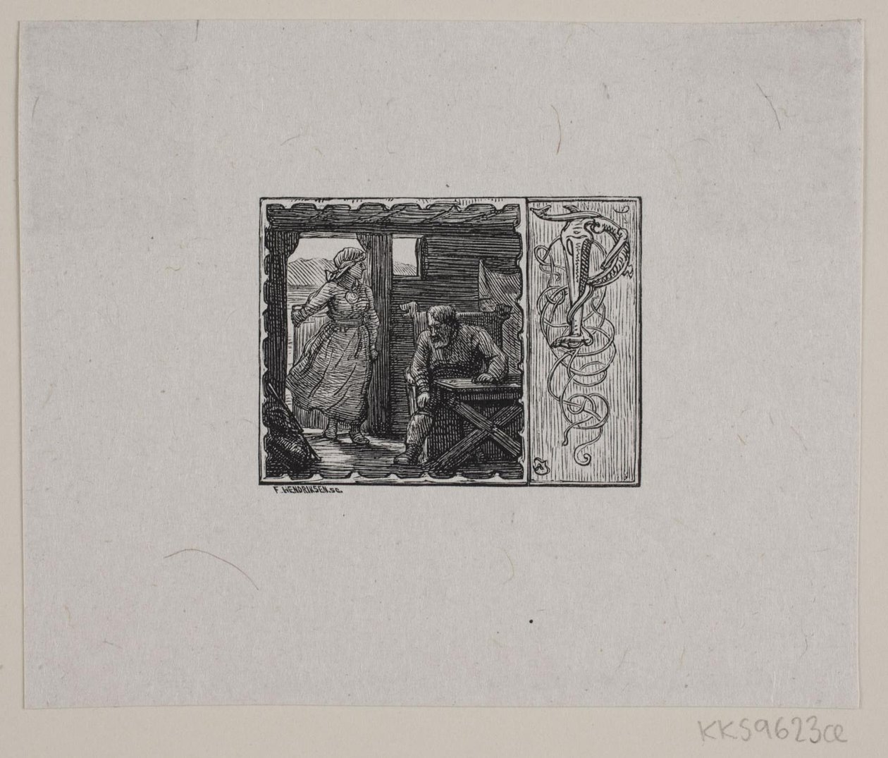 Vignette pour le conte "Kong Gorm et ses fils" - F. Hendriksen