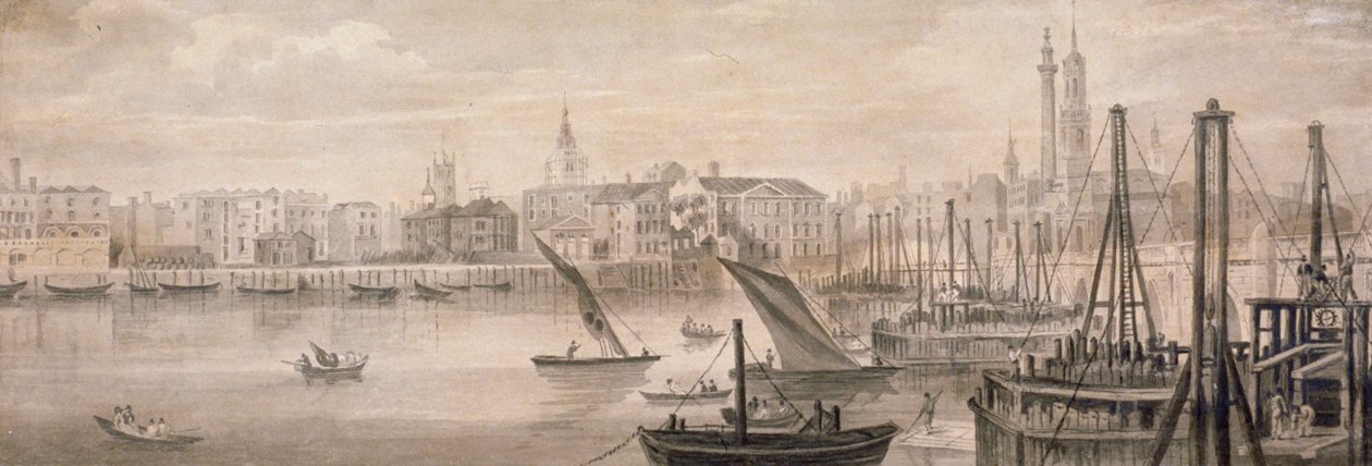 Vieux Pont de Londres, 1826 - F Jackson