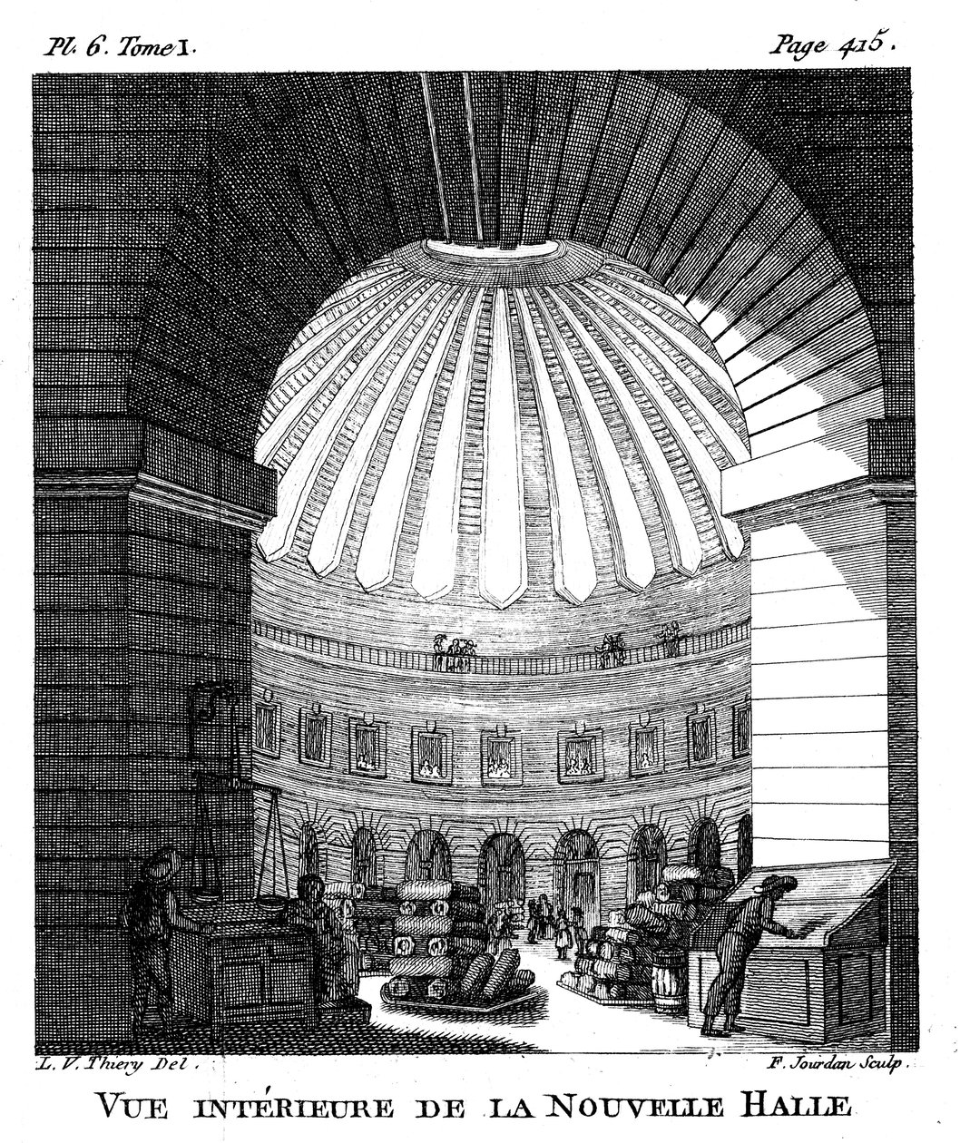 Les Halles, Paris, 1786 - F. Jourdan