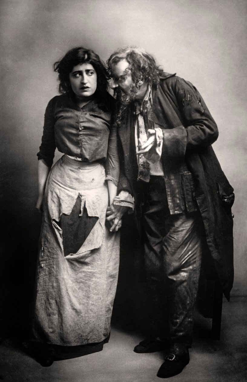 Constance Collier et Herbert Beerbohm Tree, acteurs anglais, 1906 - F. W. Burford
