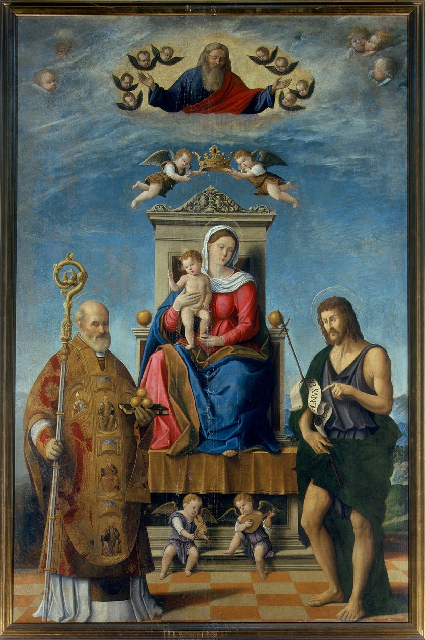 Madone et Enfant avec Saints Nicolas et Jean-Baptiste - Fabrizio Santafede