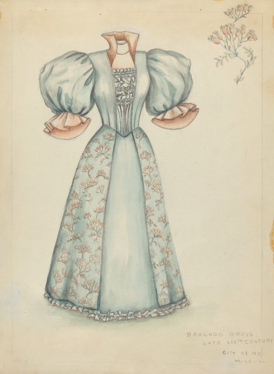 Robe en brocart - Fanchon Larzelere