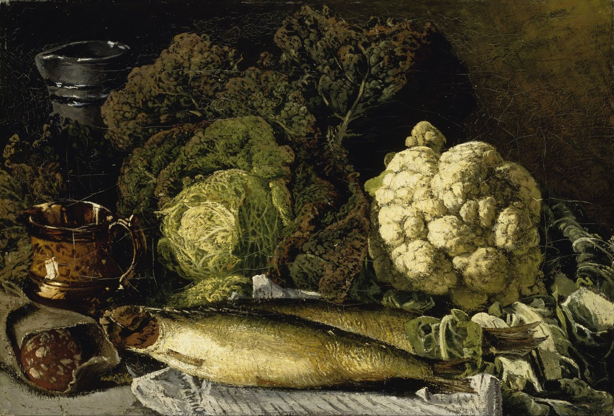 Nature morte avec légumes et poissons - Fanny Churberg