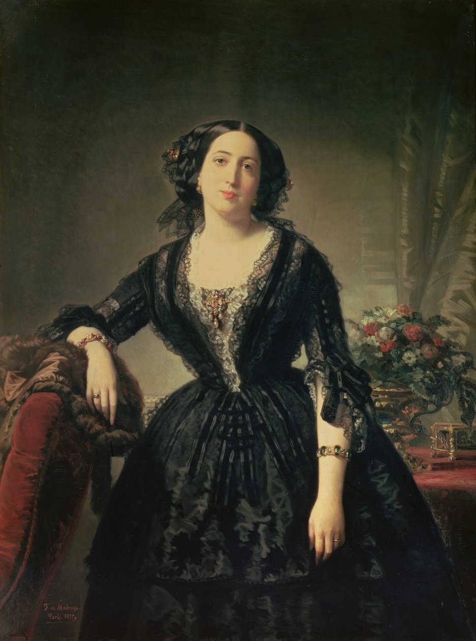 Portrait de Maria Dolores Aldama, Marquise de Montelo (1855) - Federico de Madrazo y Kuntz