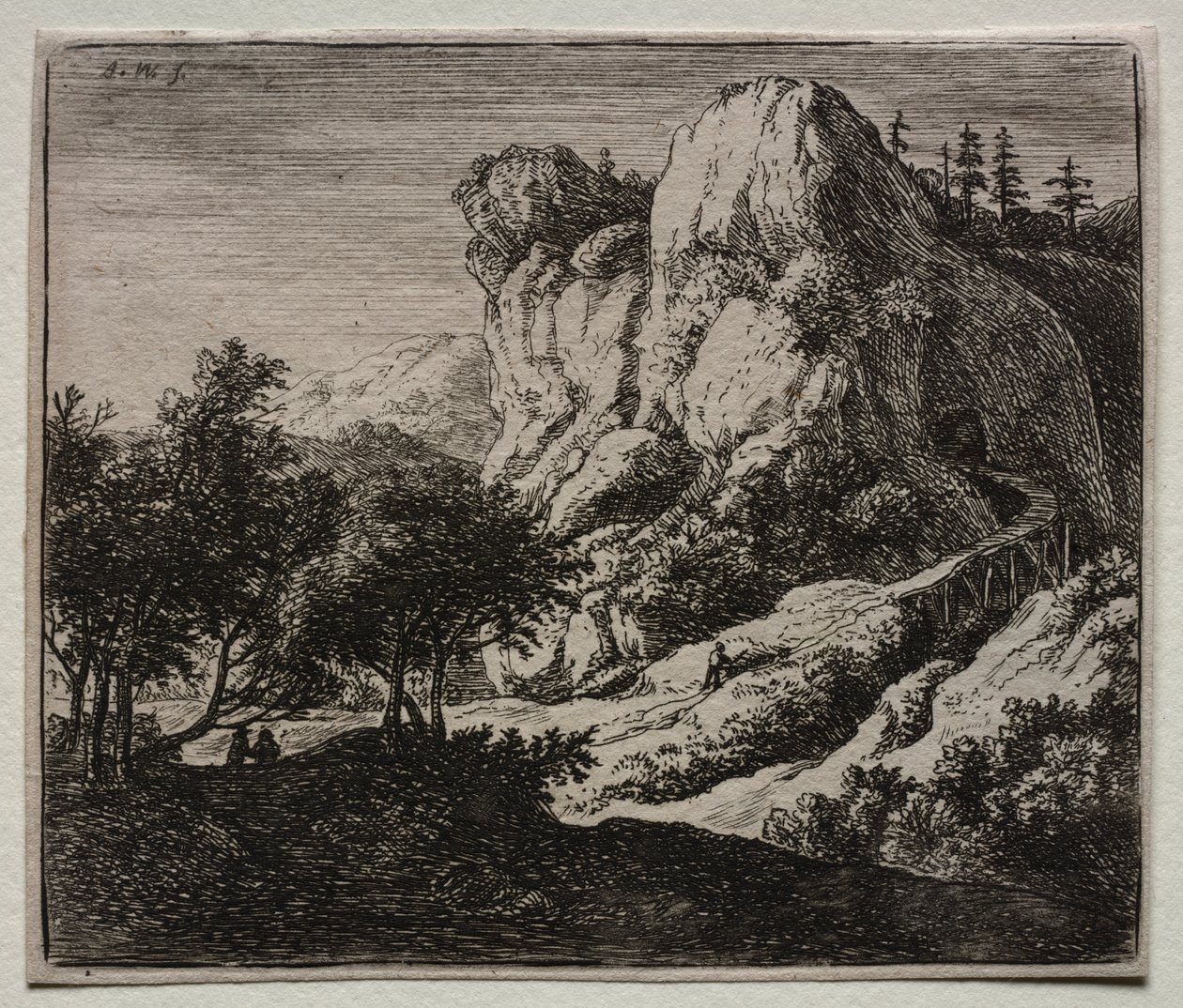Quatre paysages : Le Pont en bois sinueux - Federico Barocci
