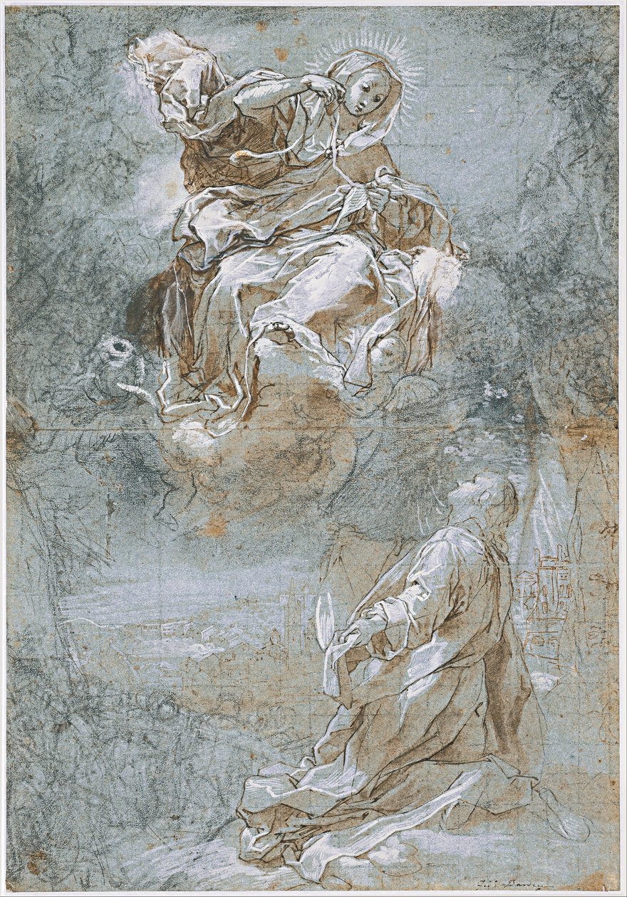 Le miracle de la ceinture sacrée (recto), vers 1600-1610 - Federico Barocci