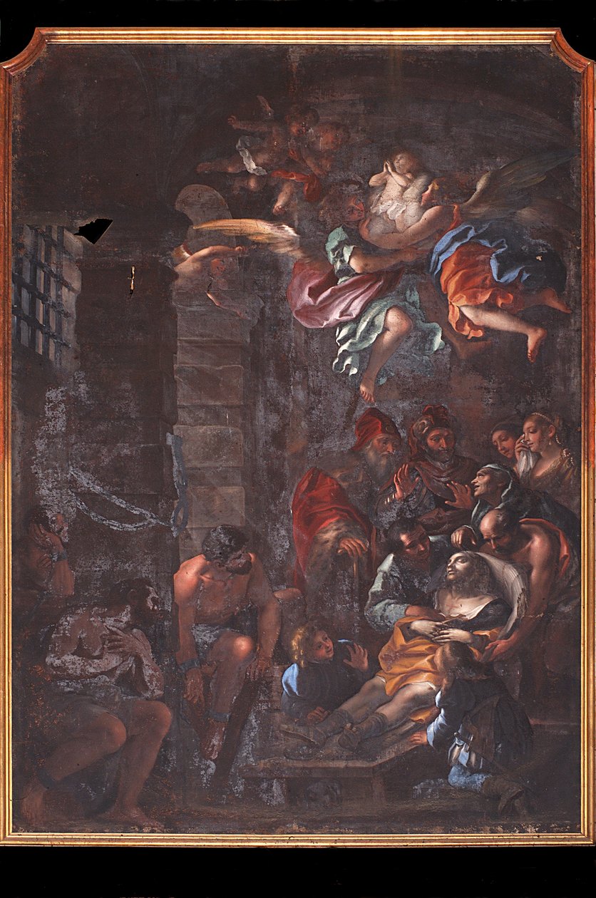 La mort de Saint Roch dans une cellule de prison à Arona - Federico Bianchi
