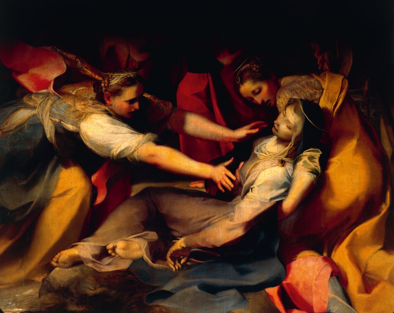 Évanouissement de la Vierge, détail de la 