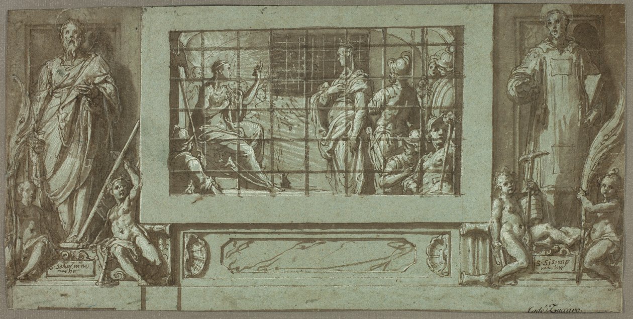 Sainte Catherine en prison convertissant l