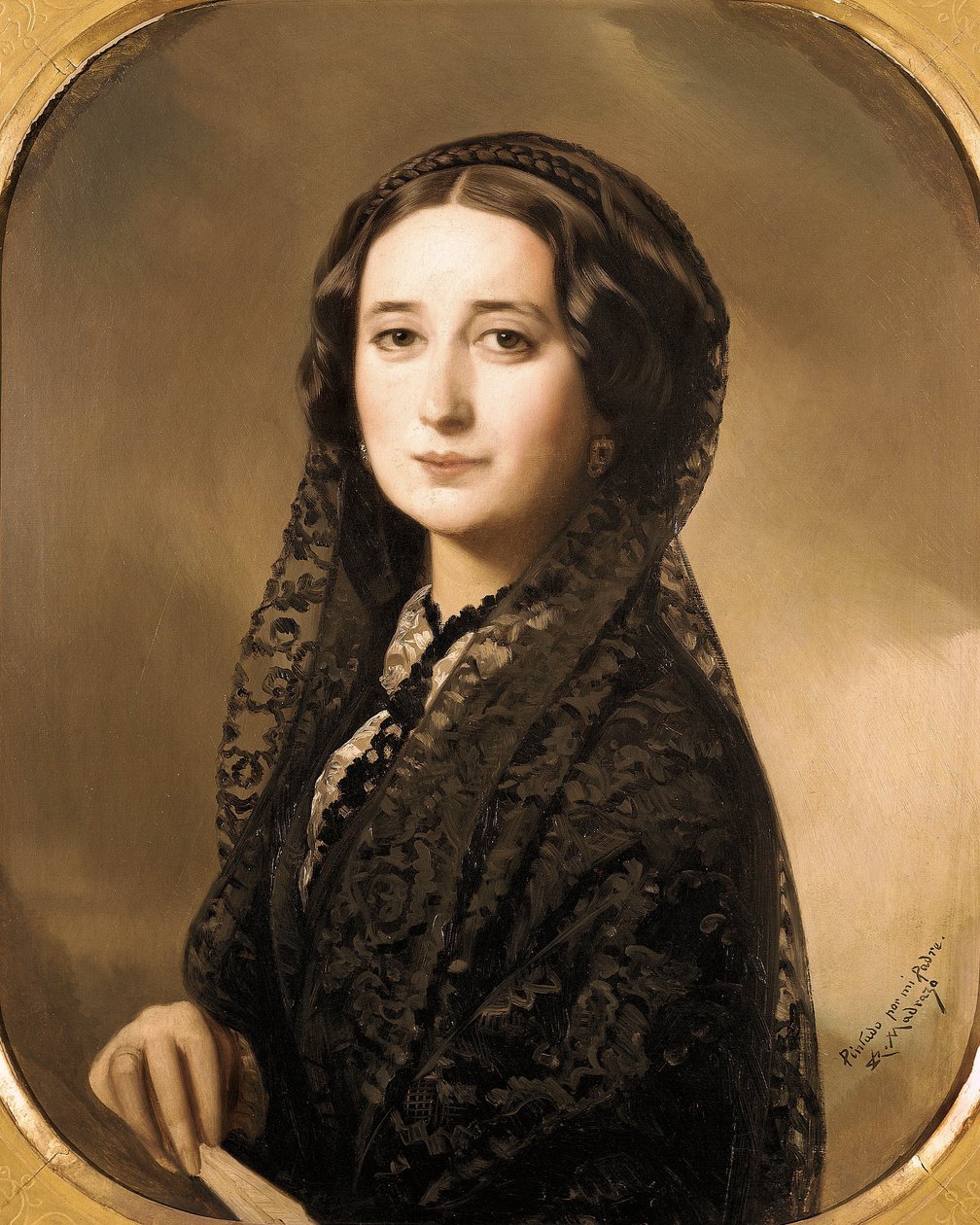 Portrait de la poétesse espagnole Carolina Coronado (1823-1911) - Federico de Madrazo y Kuntz
