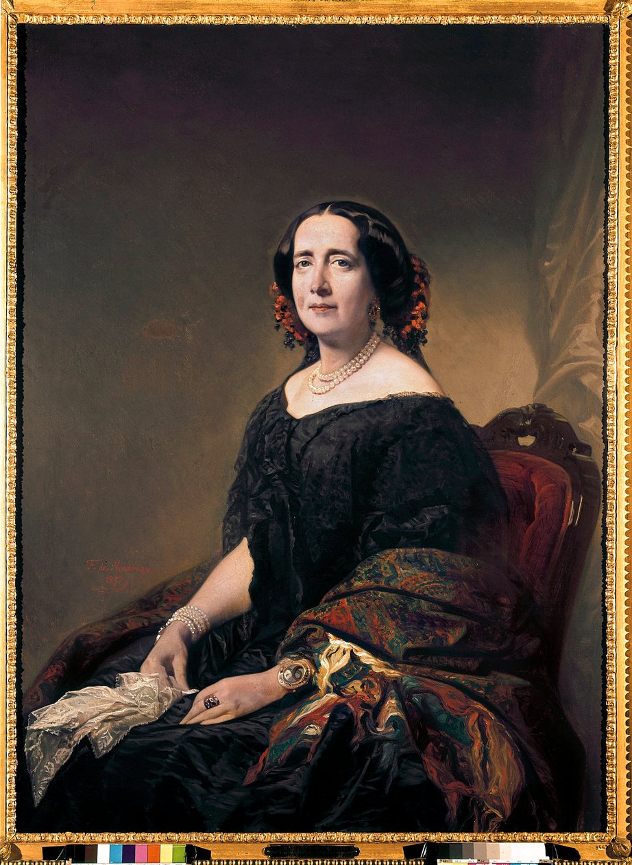 Portrait de la femme de lettres cubaine Gertrudis Gomez de Avellaneda - Federico de Madrazo y Kuntz