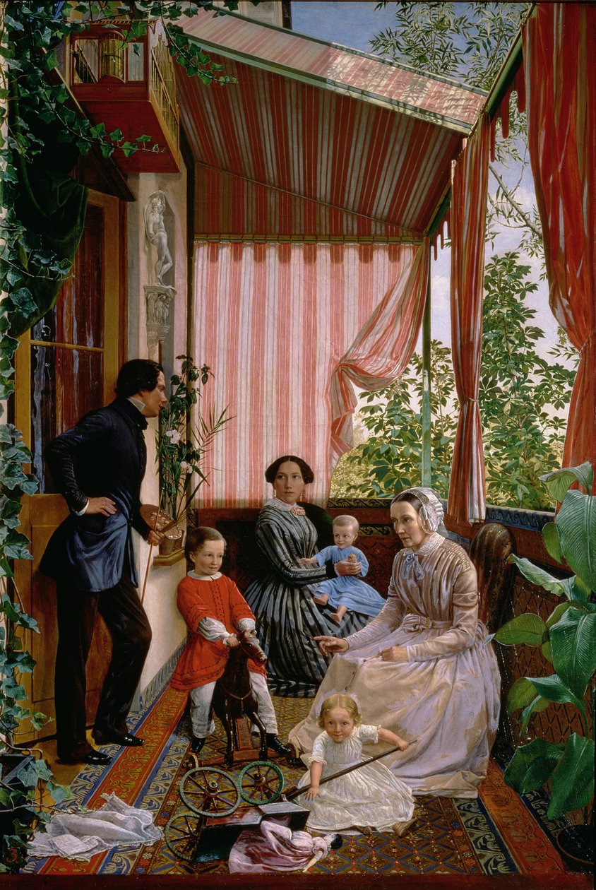 Sur le Balcon, 1857 - Fedor Mikhailovich Slavyansky