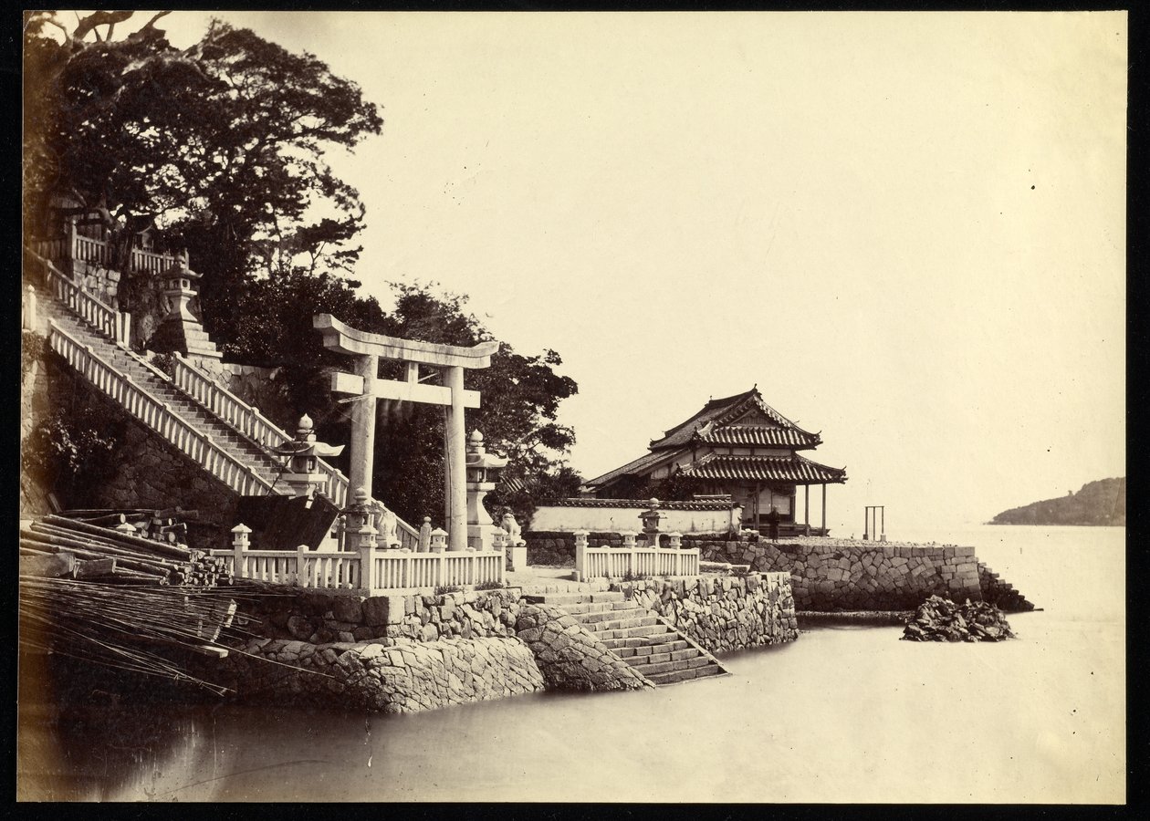 Entrée du temple de Kami-Hamayou à Shimonoseki - Felice Beato