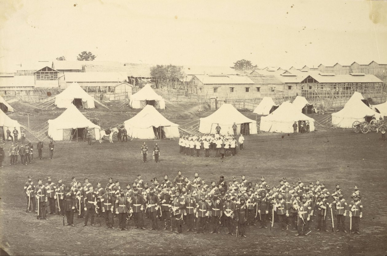 Portrait de groupe du bataillon des Royal Marines - Felice Beato