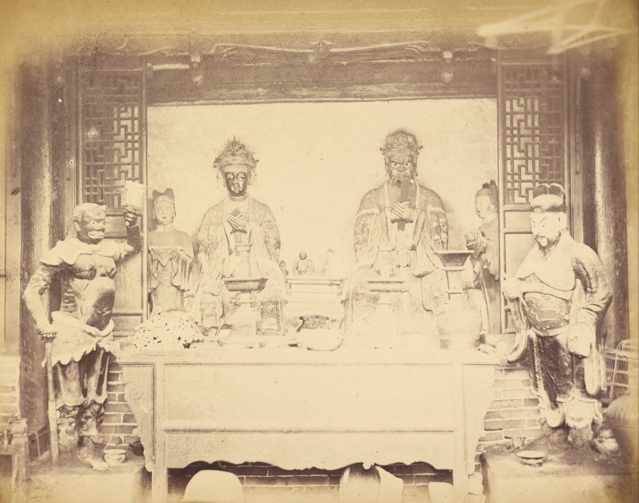 Maison du quartier général, 1ère division, Pehtang, Chine, 1er août 1860 - Felice Beato
