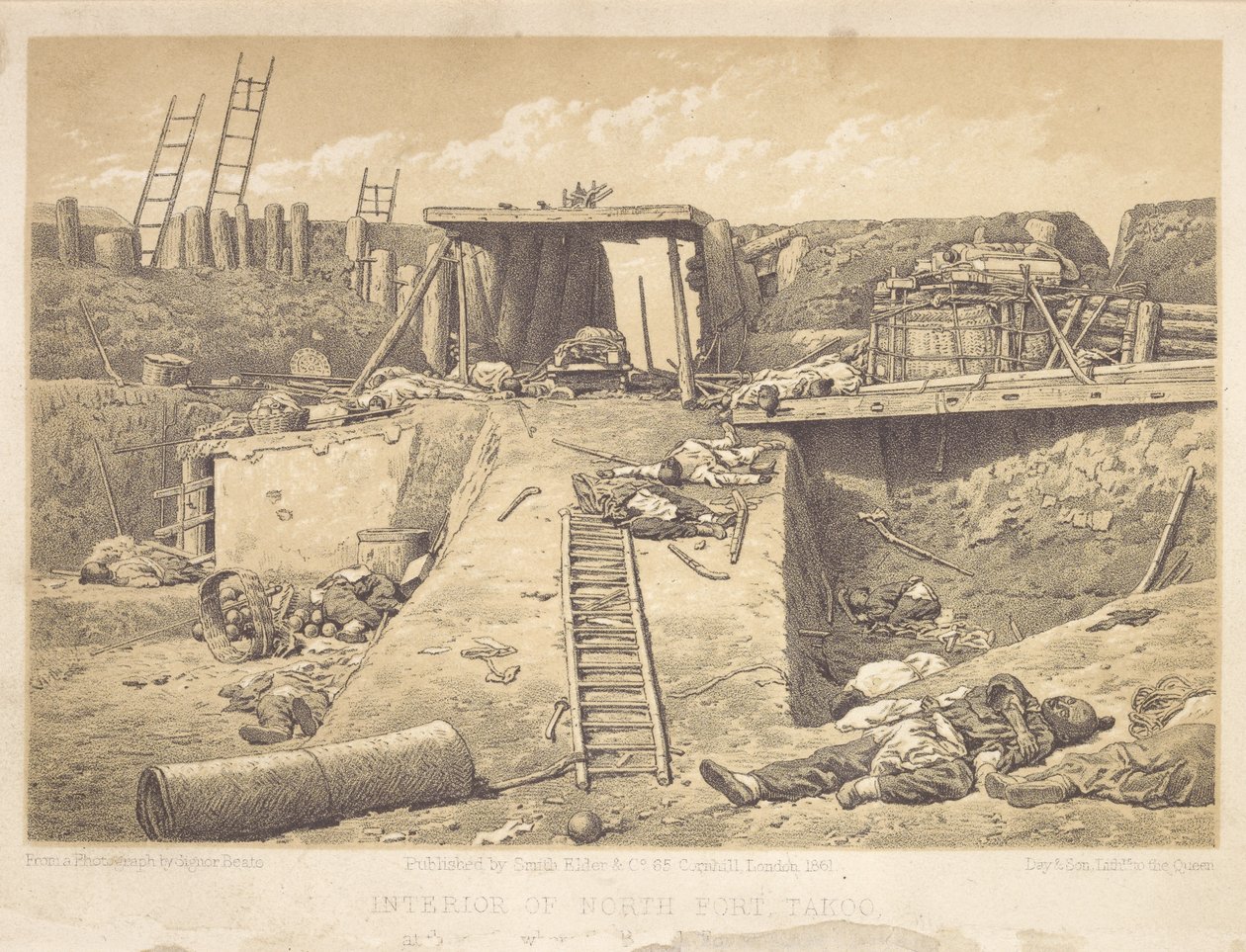 Intérieur du fort Taku Nord, à l