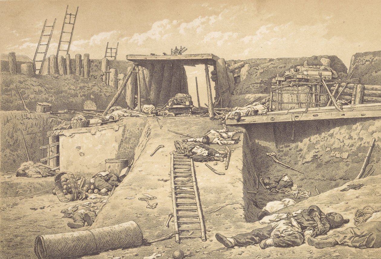 Intérieur du fort nord Taku, à l