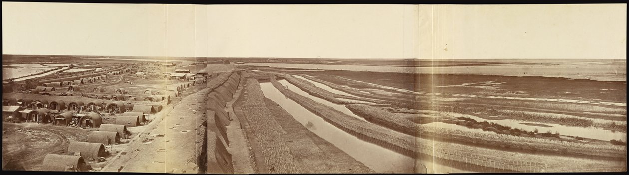Intérieur du Fort Sud de Taku, montrant le lieu de débarquement - Felice Beato