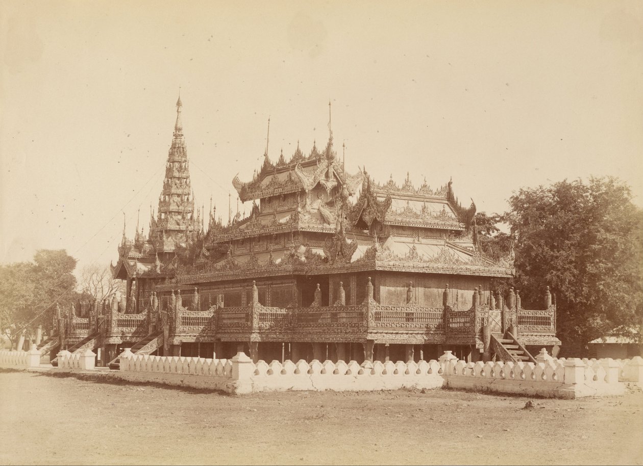 École du roi Thibaw Min, maintenant utilisée comme église - Felice Beato