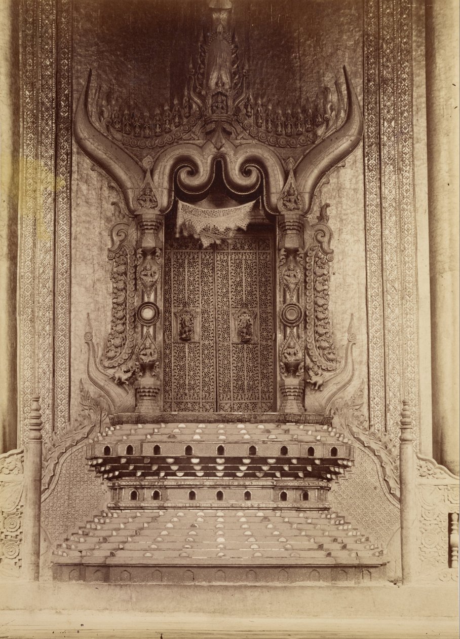 Salle du trône du roi Thibaw Min - Mandalay - Felice Beato