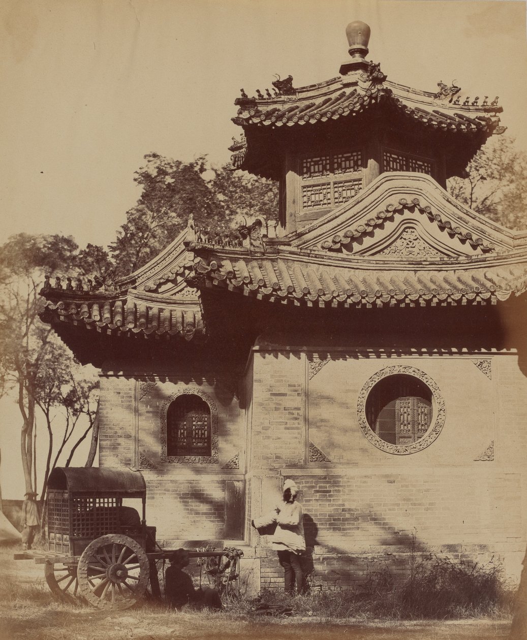 Mosquée Près de Pékin Occupée par le Commandant en Chef et Lord Elgin, Octobre 1860 - Felice Beato