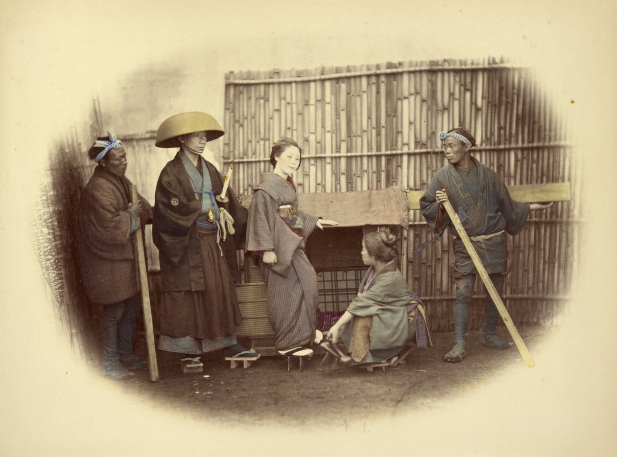 Norimono ou chaise à porteurs - Felice Beato