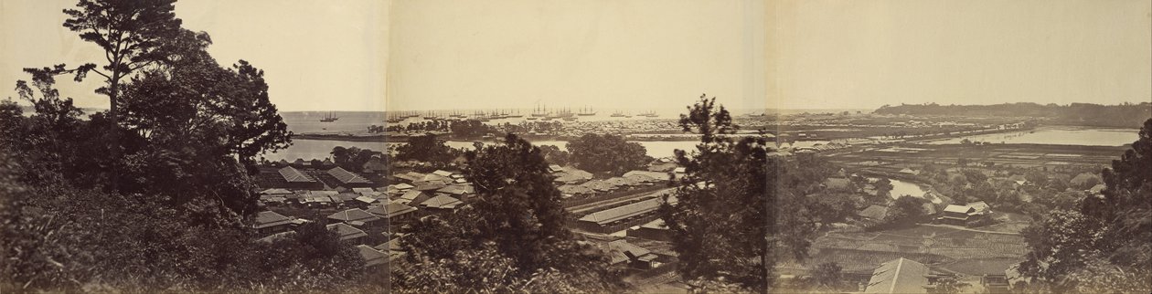 Panorama, Yokohama depuis Governors Hill - Felice Beato