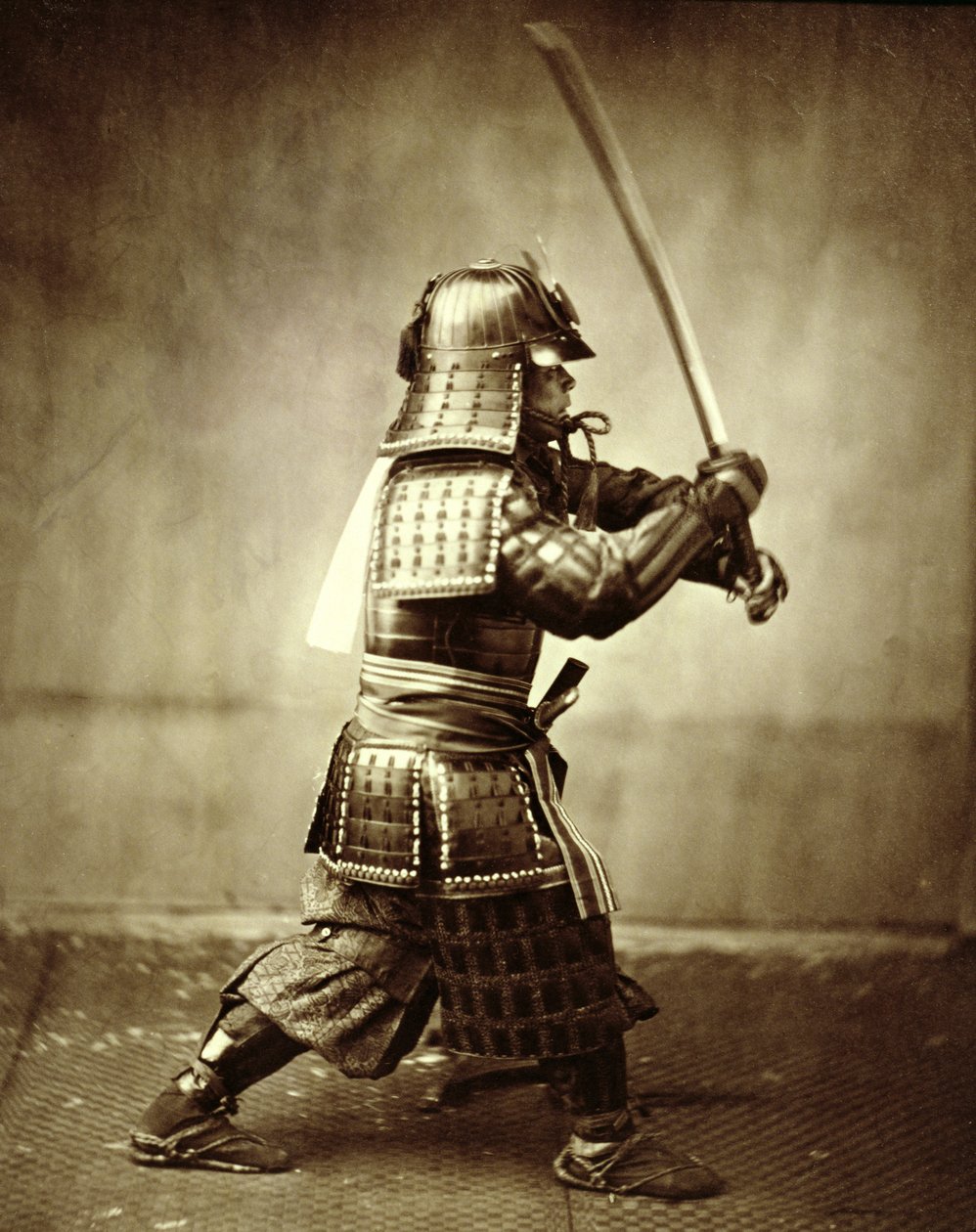 Samouraï avec épée levée, c1860 - Felice Beato