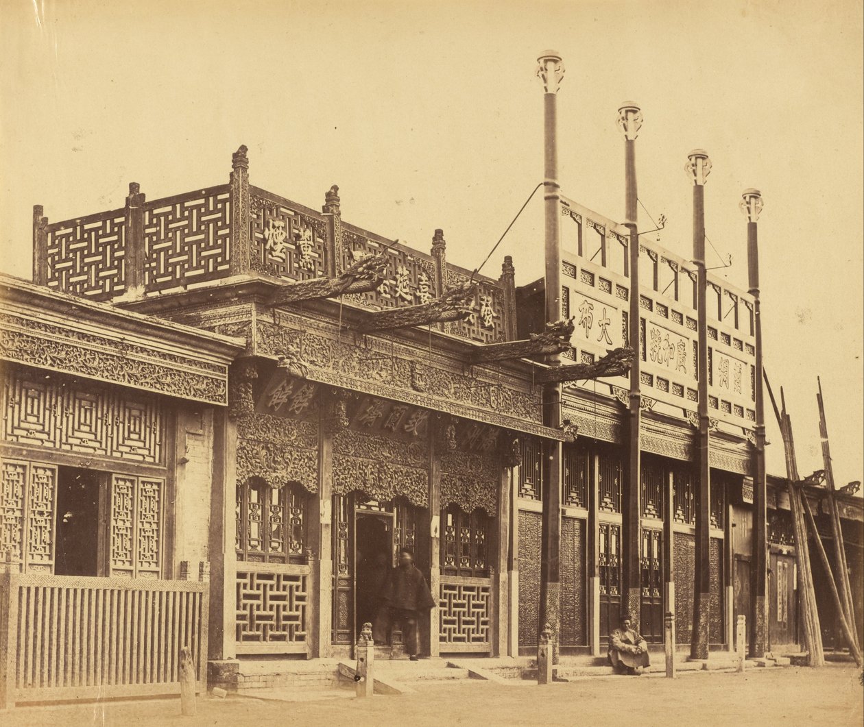 Rue et Boutiques dans la Ville Tartare de Pékin, 29 octobre 1860 - Felice Beato